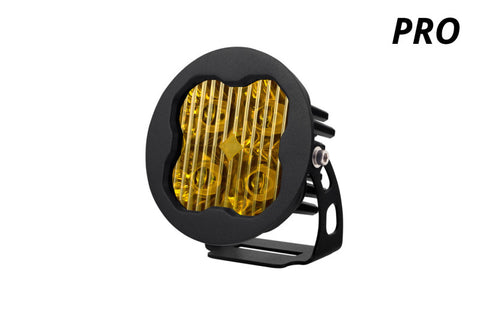 Diode Dynamics SS3 LED Pod Pro - Yellow SAE Fog Round (Single) - DD6150S