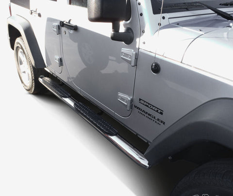 Westin 2007-2017 Jeep Wrangler Unlimited PRO TRAXX 4 Oval Nerf Step Bars - SS - 21-23290