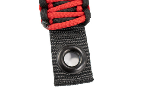 Fishbone Offroad 97-06 Jeep Wrangler Paracord Door Handles - Black/Red - FB55286