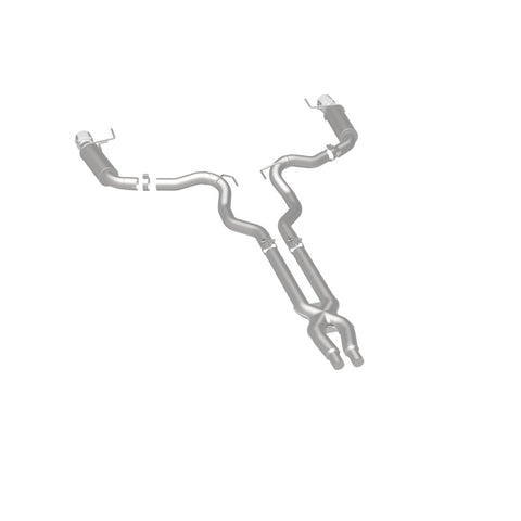 MagnaFlow Cat Back, SS, 3in, Competition, Dual Split Polished 4.5in Tips 2015 Ford Mustang GT V8 5.0 - 19101