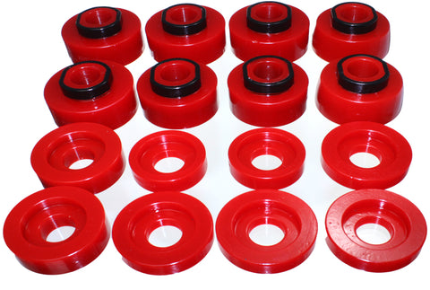 Energy Suspension 08-16 Ford F-250/F-350/F-450/F-550 Super Duty Crew Cab Red Body Mount Set - 4.4124R