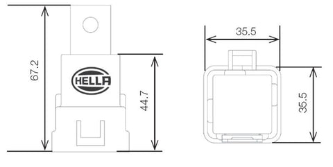 Hella Relay 12V 20/40A Spdt Res Wthr Bkt - 007794301