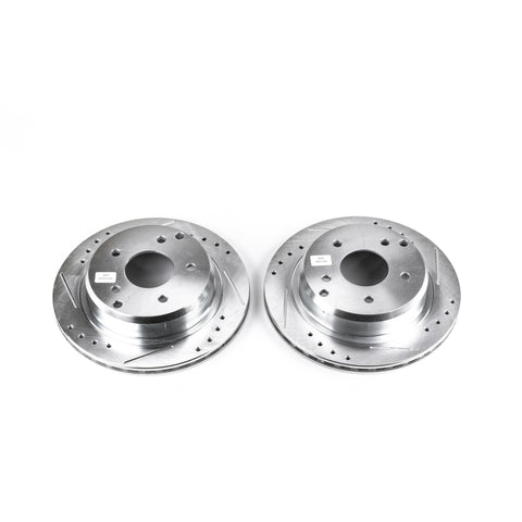 Power Stop 84-87 Chevrolet Corvette Rear Evolution Drilled & Slotted Rotors - Pair - AR8221XPR