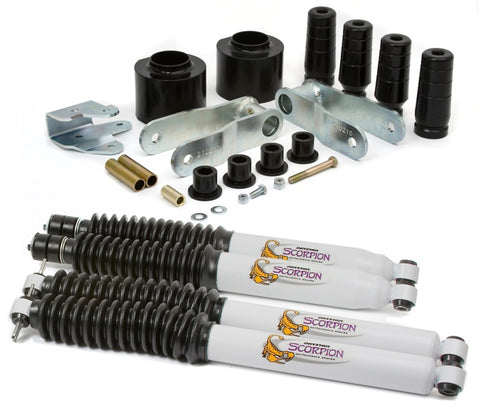 Daystar 1984-2001 Jeep Cherokee XJ 2WD/4WD - 3in Front/2in Rear Lift (Coil Spacer/Scorpion Shocks) - KJ09166BK