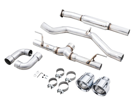 AWE Tuning Subaru BRZ/ Toyota GR86/ Toyota 86 Track Edition Cat-Back Exhaust- Chrome Silver Tips - 3020-32279