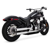 Vance & Hines HD Softail 18-22 Eliminator S/OS Chrome Slip-On Exhaust - 16312