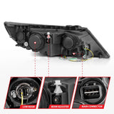 ANZO 2011-2013 Kia Sorento Projector Headlights w/ Halo Black (CCFL) - 111248