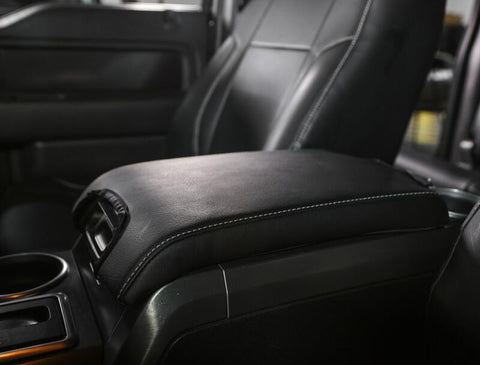 PRP 10-14 Ford Raptor  Center Console Cover- Black with Silver Stitch - B107-06