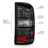 ANZO 2014-2018 GMC Sierra LED Tail Lights Black Housing Clear Lens - 311397