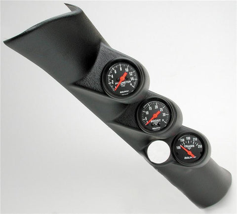 Autometer 98-02 Ram L6-5.9L Diesel A-Pillar Z-Gauge Kit Boost/EGT/Trans 35PSI / 1600 Deg / 250 Deg - 7092