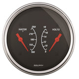 AutoMeter Gauge Dual Wtmp & Volt 3-3/8in. 250 Deg. F & 18V Elec Designer Black - 1430