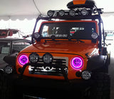 Oracle Jeep Wrangler JK 07-17 LED Waterproof Halo Kit - ColorSHIFT w/ Simple Controller - 3943-504