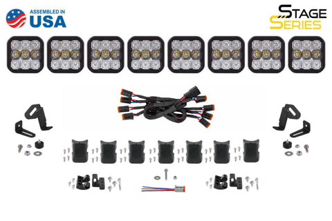 Diode Dynamics SS5 Sport Universal CrossLink 8-Pod Lightbar - Yellow Combo - DD6803