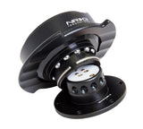 NRG Quick Release Kit Gen 2.5 - Black / Black Ring w/Finger Grooves - SRK-250BK