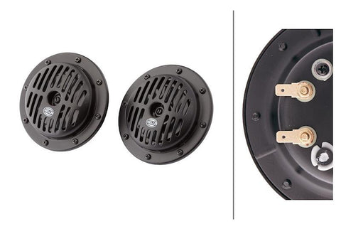 Hella Supertone Horn Kit 12V 310/380HZ HTone Black - 004811042