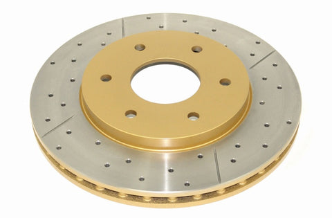DBA 04-07 Infiniti QX56 Front Street Series Drilled & Slotted Rotor w/Gold Hat - DBA2306X