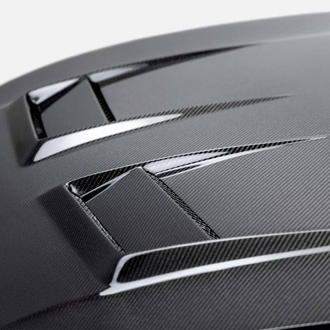 Seibon 2022-2023 Volkswagen Golf GTI/R DV-Style Carbon Fiber Hood - HD22VWG8-DV