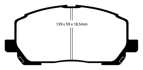 EBC 00-03 Toyota Highlander 2.4 2WD Greenstuff Front Brake Pads - DP61634