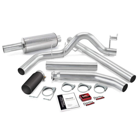 Banks Power 98-00 Dodge 5.9L Std Cab Git-Kit - SS Single Exhaust w/ Black Tip - 49357-B
