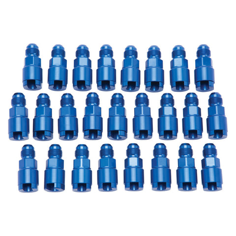 Russell Performance Adapter -6 AN Male to 5/16in Quick Disconnect Screw - Blue (Bulk Pkg 25) - 644118