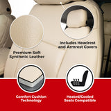 Covercraft 23-26 Ford F250-F550 SD Leatherette PrecisionFit Custom 2nd Row Seat Covers - Med Grey - GTF4352LTMG