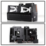 xTune 92-94 Blazer Full Size Corner/LED Bumper Headlights Black HD-JH-CCK88-LED-AM-BK-SET - 5069542