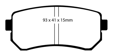 EBC 09-12 Hyundai Elantra 2.0 Touring Yellowstuff Rear Brake Pads - DP41769R