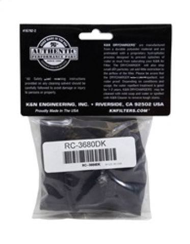 K&N Drycharger Black Air Filter Wrap - RC-3680DK