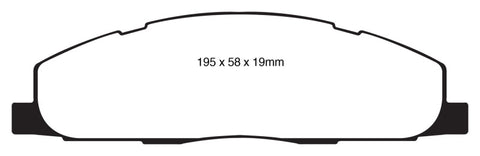 EBC 09-11 Dodge Ram 2500 Pick-up 5.7 2WD/4WD Ultimax2 Rear Brake Pads - UD1400