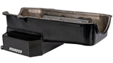Moroso 80-85 Chevy Small Block/Dart (w/2 Pc Seal) Road Race Wet Sump 7qt 7.5in Steel Oil Pan - Black - 21814
