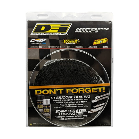 DEI Exhaust Wrap 2in x 50ft - Titanium - Black - 10003