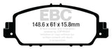 EBC 13+ Honda Accord Coupe 2.4 EX Greenstuff Front Brake Pads - DP23014