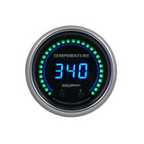 Autometer 52.4mm Black Switchable 60-340 Degrees F / 40-170 Degrees C Cobalt Elite Digital Gauge - 6754-CB