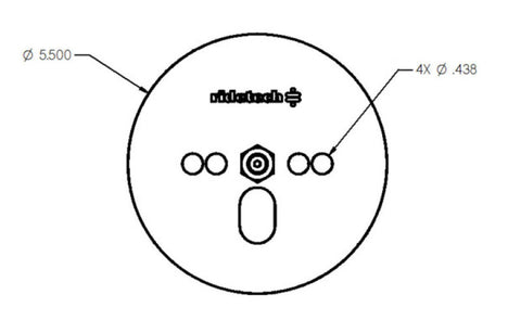 Ridetech Airspring Pattern Plate wit 7/16 Nut Centered - 90000027