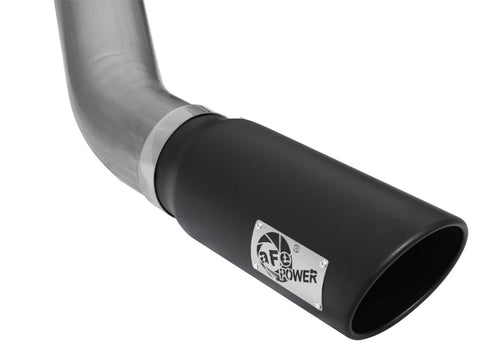 aFe MACHForce XP Exhaust Large Bore 5in DPF-Back SS 13-15 Dodge Trucks L6-6.7L (td) *Black Tip - 49-42051-1B