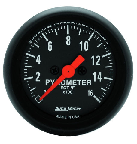 Autometer 99-06 Ford Powerstroke/SD Black Triple Pillar Z-Series Gauge Kit - 7072