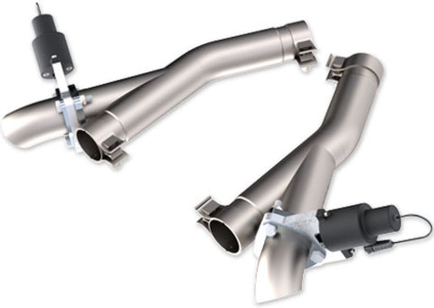QTP 11-18 Dodge Durango 5.7L 2.5in 304SS Aggressor Cutout Dual Mid Pipes - 520511