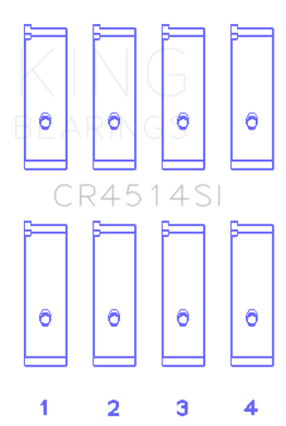 King Toyota 1AZFE/2AZFE Connecting Rod Bearing Set - CR4514SI025