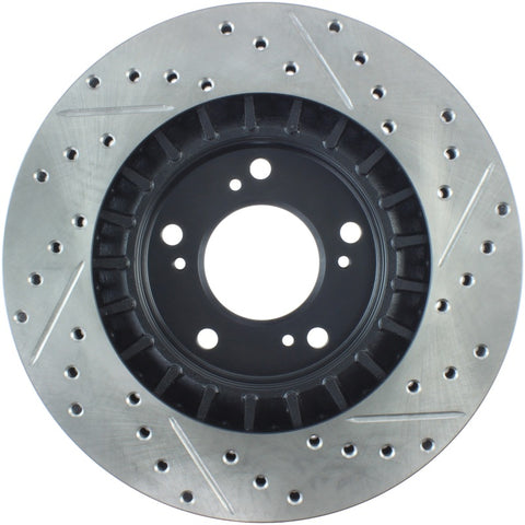 StopTech 00-09 S2000 Slotted & Drilled Right Front Rotor - 127.40048R