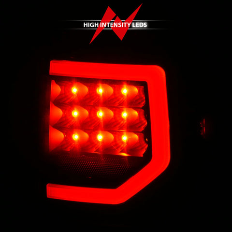 ANZO 07-11 Toyota Tundra Full LED Taillights Black Housing Smoke Lens G2 (w/C light Bars) - 311387