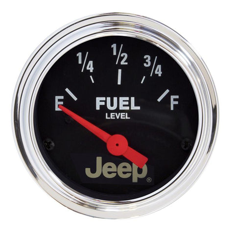 Autometer Jeep 52mm 0 OHMS Empty/90 OHMS Full Short Sweep Electronic Fuel Level Gauge - 880243