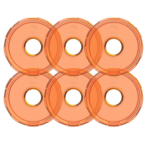 KC HiLiTES Cyclone V2 LED - Replacement Lens - Amber - 6-PK - 4412