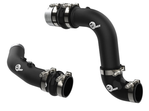aFe 23-24 Ford F250/F350 Super Duty V8-6.7L BladeRunner 3 In. Aluminum Hot and Cold Charge Pipe- BLK - 46-20684-B