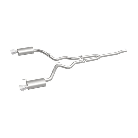 MagnaFlow Cat Back, SS, 2.5in, Street, Dual Split Polished 4.5in Tips 2015 Ford Mustang Ecoboost - 19097