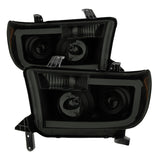 xTune Toyota Tundra 07-13 LED Light Bar Projector Headlights Black Smoked PRO-JH-TTU07-LED-BSM - 9030413