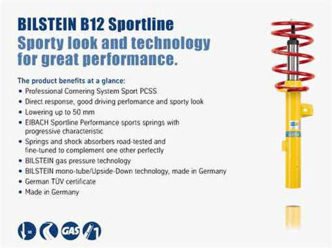Bilstein B12 2002 Audi A4 Base Front and Rear Suspension Kit - 46-188588