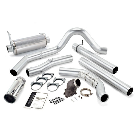 Banks Power 01-03 Ford 7.3L 275HP w/Cat (MT) Monster Exh w/ Power Elbw - SS Single Exh w/ Chrome Tip - 48660
