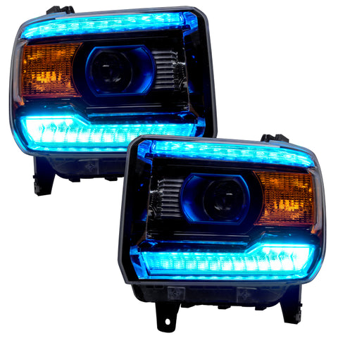 Oracle 14-15 GMC Sierra Headlight DRL Upgrade Kit - ColorSHIFT w/o Controller - 2450-334