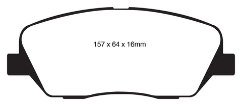 EBC 08-11 Kia Borrego 3.8 Greenstuff Front Brake Pads - DP61844
