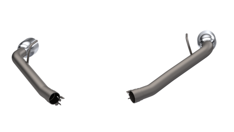 QTP 14-15 Chevrolet Camaro SS 6.2L 304SS Eliminator Muffler Delete Axle Back Exhaust w/4.5in Tips - 700114